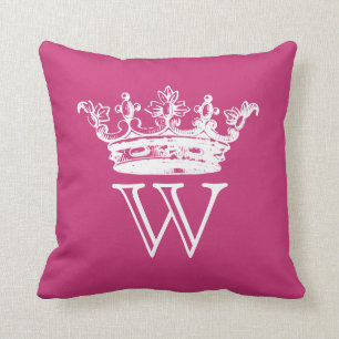 Coussin Monogramme vintage de couronne