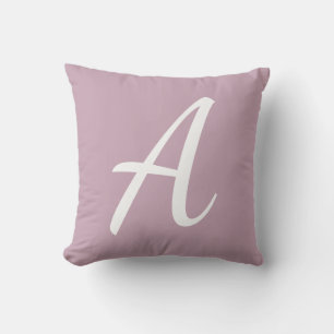 Coussin Monogramme violet clair