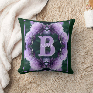 Coussin Monogramme Votre Nom Initial Allium Personnalisé