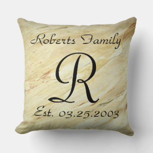 Coussin Monogrammes Faux Fini Motifs