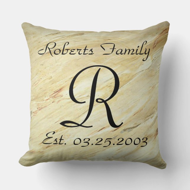 Coussin Monogrammes Faux Fini Motifs (Recto)