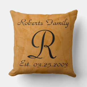 Coussin Monogrammes Faux Fini Motifs