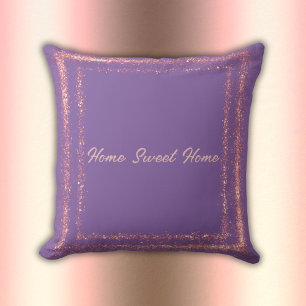 Coussin Monographie de bordure de Parties scintillant rose