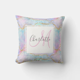 Coussin Monographie de la parties scintillant d'or iridesc