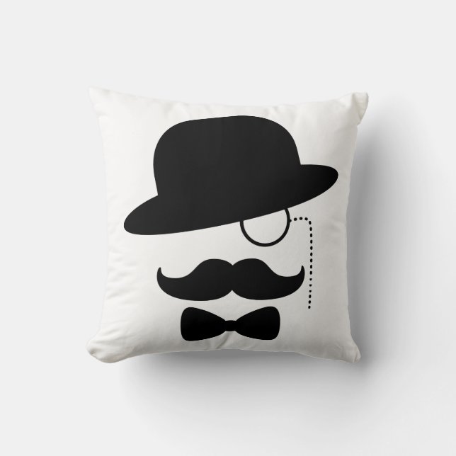 Coussin Monsieur avec la moustache (Recto)
