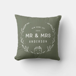 Coussin Monsieur et Madame nouvelle maison