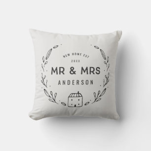 Coussin Monsieur et Madame nouvelle maison