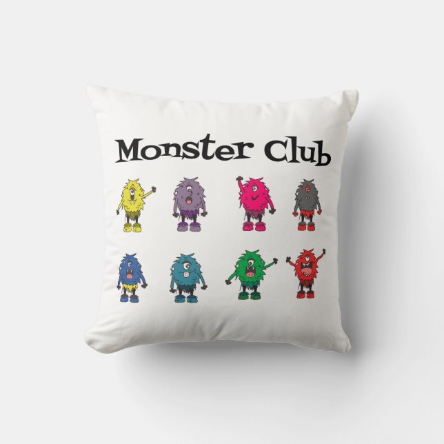 Coussin Monster Club Kids Cushion - Créatures Cuptives (Recto)