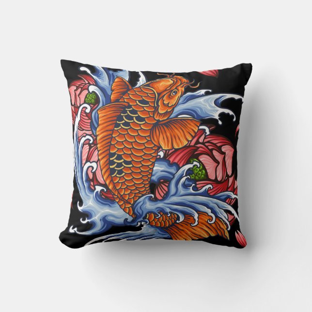 Coussin Monster Orange Dragon Fish sur T-Shirt (Recto)