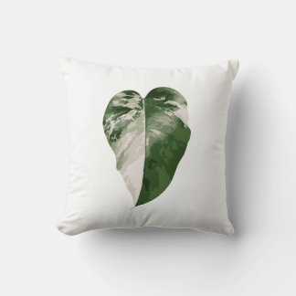 Coussin Monstera Albo Heart — Home Decor Real Plant Art