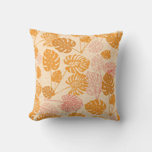 Coussin Monstera feuilles : la silhouette tropicale sans s