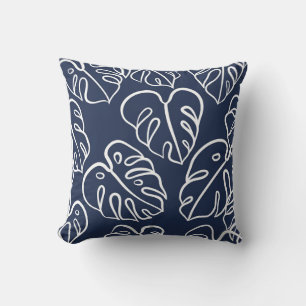 Coussin Monstera Feuilles : Main Vintage Tirée.