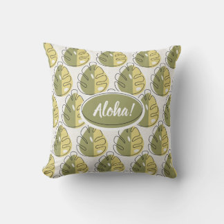 Coussin Monstera Leaves - Green