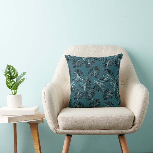 Coussin Monstera Leo Impression Animale Glam 1 (Chaise)