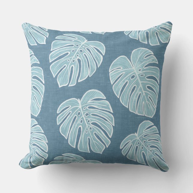 Coussin Monstera Palm Feuilles Jeu d'oreiller (Recto)