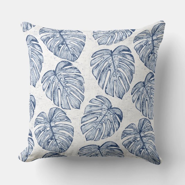 Coussin Monstera Palm Feuilles Jeu d'oreiller (Recto)