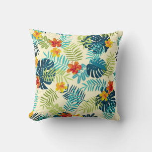 Coussin Monstère tropicale Hibiscus Motif d'été