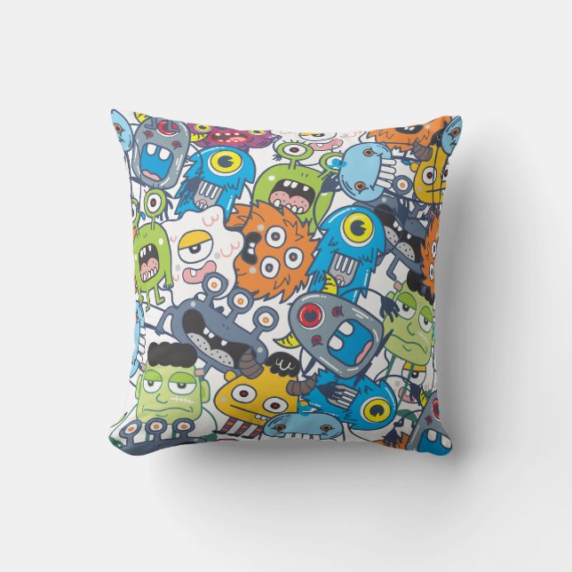 Coussin Monsters in the Box TR (Recto)