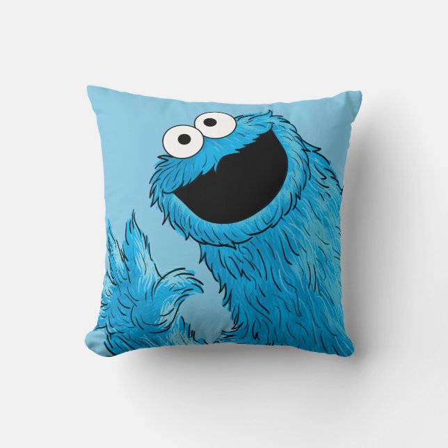 Coussin Monstre au bout de cette histoire | Cookie (Recto)