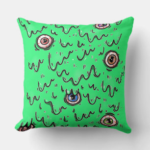 Coussin Monstre aux Yeux Globuleux