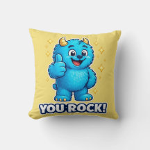 Monstre Bleu Heureux Vous êtes Génial Étoile Dorée