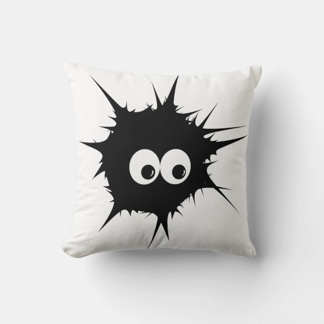 Coussin Monstre dans le noir (Recto)