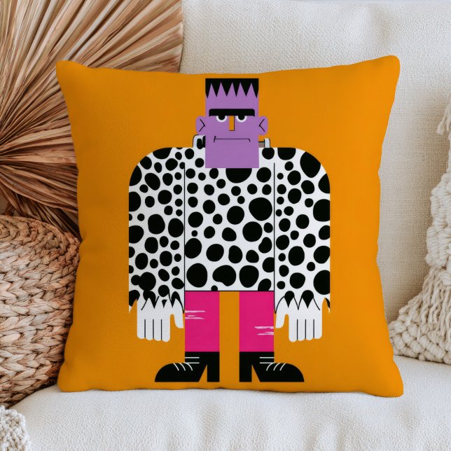 Coussin Monstre de Frankenstein à pois pour Halloween (Créateur téléchargé)