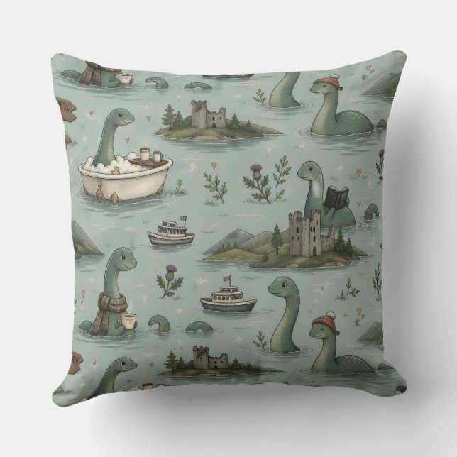 Coussin Monstre du Loch Ness  (Verso)