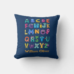 Coussin Monstre personnalisé ABC Monstres Silly Alphabet