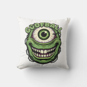 Coussin Monstre Yeux Loufoques – Un Dessin Animé Drôle et