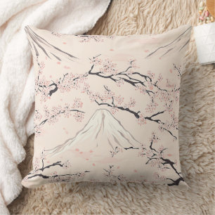 Coussin Mont Fuji avec fleurs de cerisier – Japonais (1)