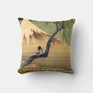 Coussin Mont Fuji Japonais Vintage