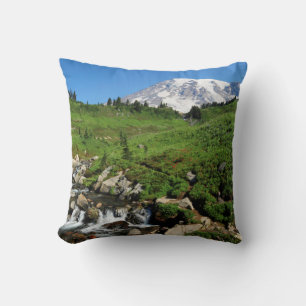 Coussin Mont Rainier, cascade, enneigé