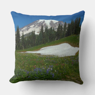 Coussin Mont Rainier, Fleurs sauvages et neige