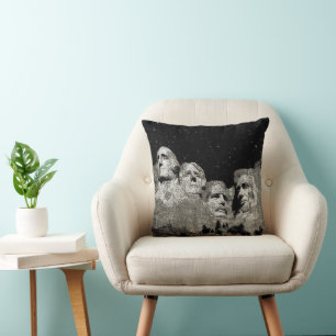 Coussin Mont Rushmore Présidents américains,
