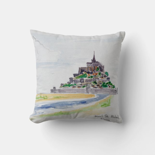 Coussin Mont Saint-Michel, Normandie, France (Recto)