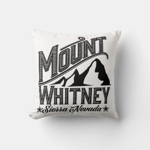 Coussin Mont Whitney Sierra Nevada Affiche de voyage Deux 