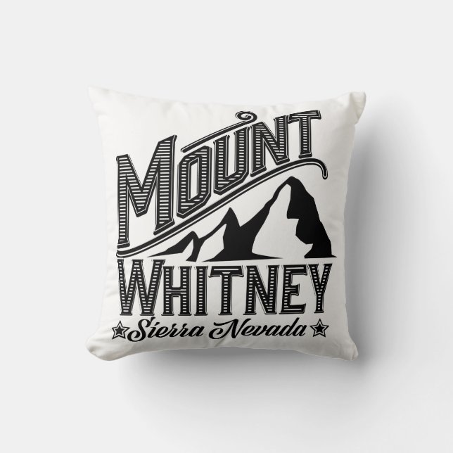 Coussin Mont Whitney Sierra Nevada Affiche de voyage Deux  (Recto)