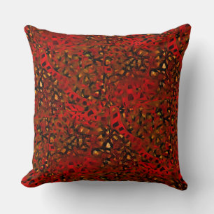 Coussin montage Abstrait de restes de mosaïque rouge recta