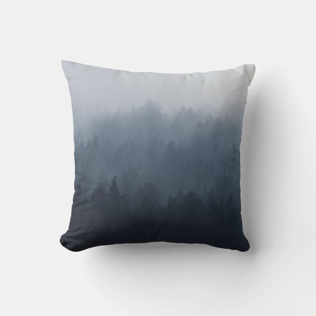 COUSSIN MONTAGNE AVEC FORÊT DANS LE BROUILLON (Recto)