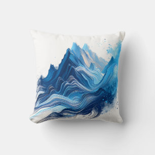 Coussin Montagne bleue