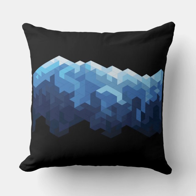 Coussin Montagne des neiges (Recto)