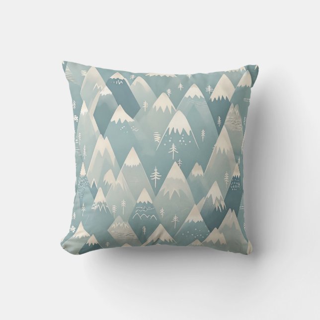 Coussin Montagnes Bleues (Recto)