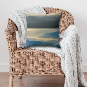 Coussin Montagnes Blue Ridge du jour au crépuscule 
