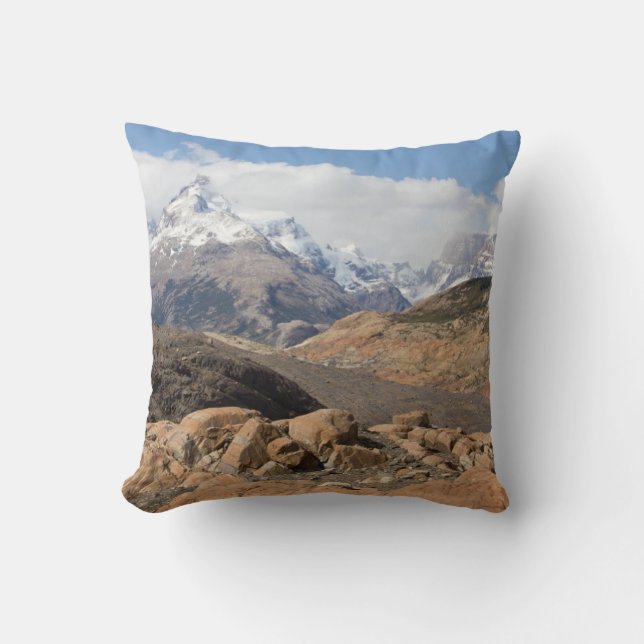 Coussin Montagnes couronnées de neige (Recto)