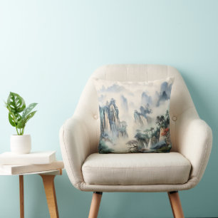 Coussin Montagnes de Misty Valley