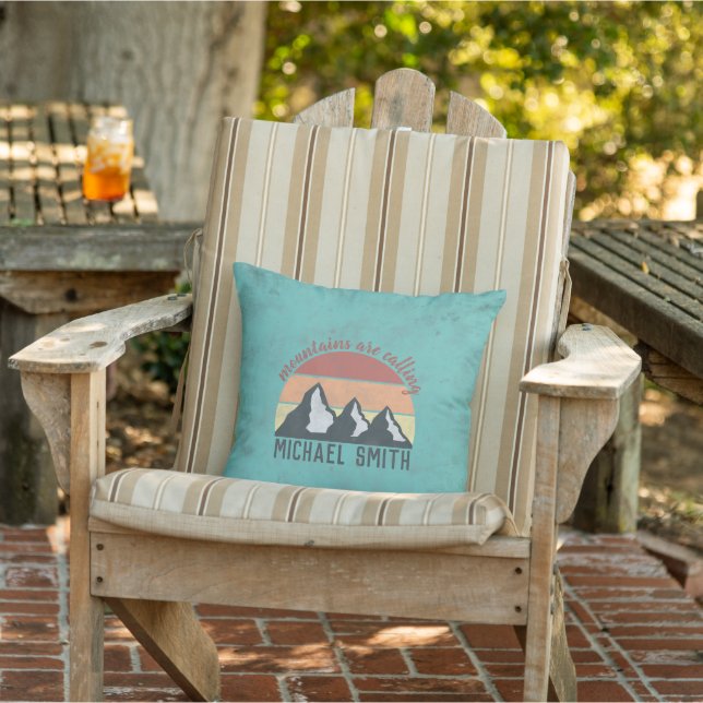 Coussin Montagnes pastel vintage appellent monogramme (Chaise)