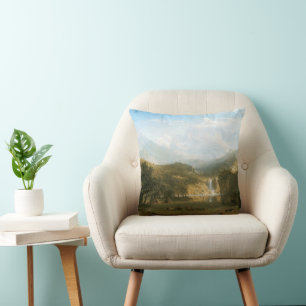 Coussin Montagnes Rocheuses, pic Lander d'Albert Bierstadt