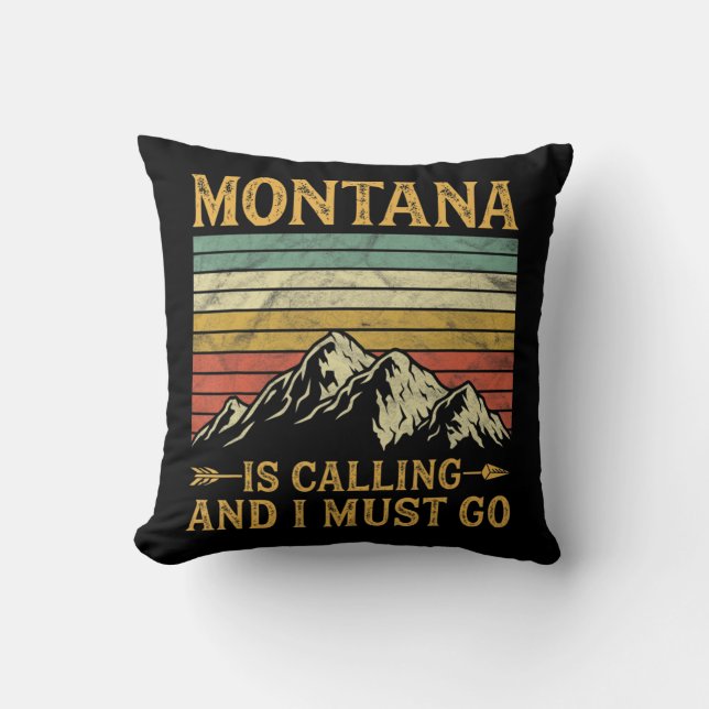 Coussin Montana Appelle Et Je Dois Y Aller (Recto)