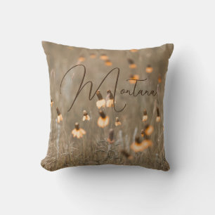 Coussin Montana Orange Fleur sauvage Sage Green Jeu d'orei